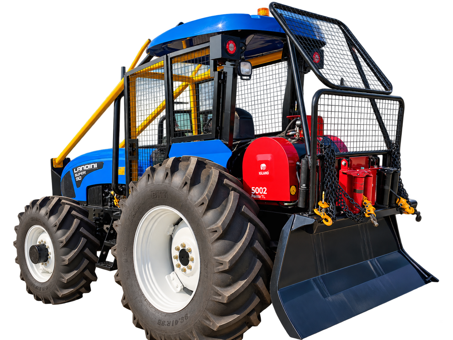 Agricultural mulching machinery for orchard and crop management
